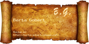 Berta Gobert névjegykártya